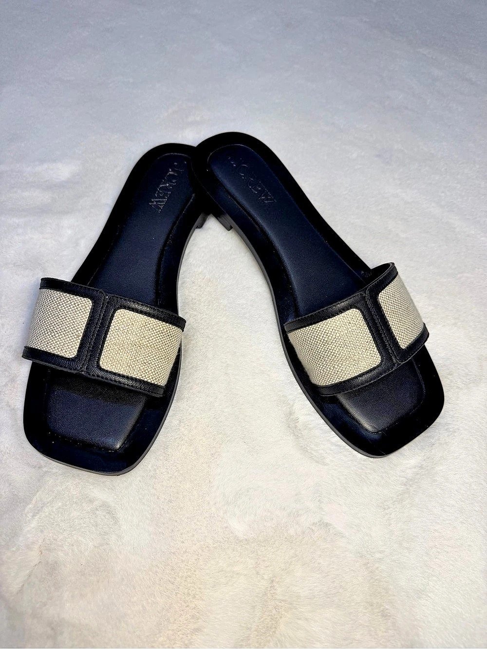 J.Crew Belted sandals in canvas and leather Belted Canvas & Leather Sandals Size
